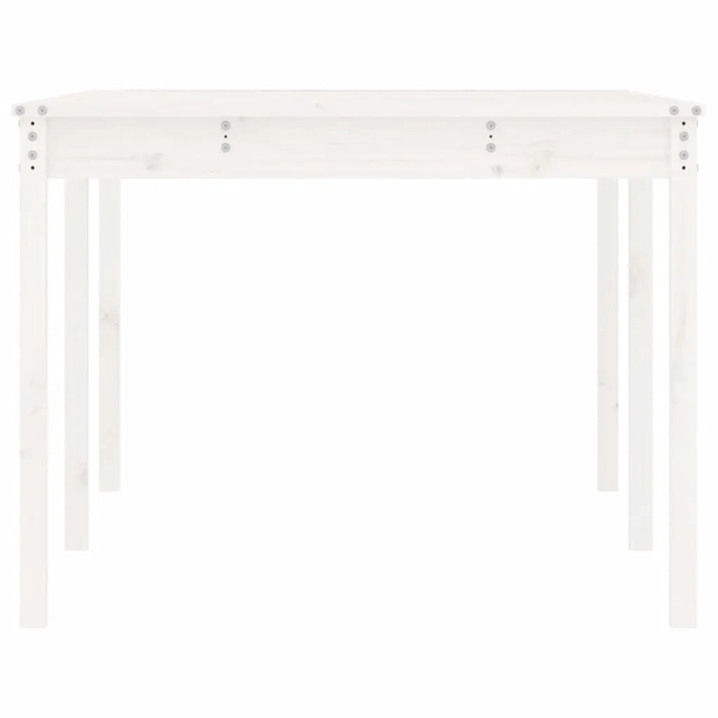 Tavolo da Giardino Bianco 203,5x100x76cm Legno Massello di Pino 823984
