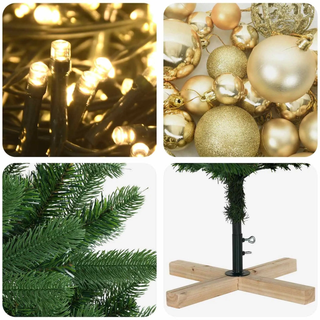 Albero di Natale artificiale con palline 180 cm 300 LED 3461427