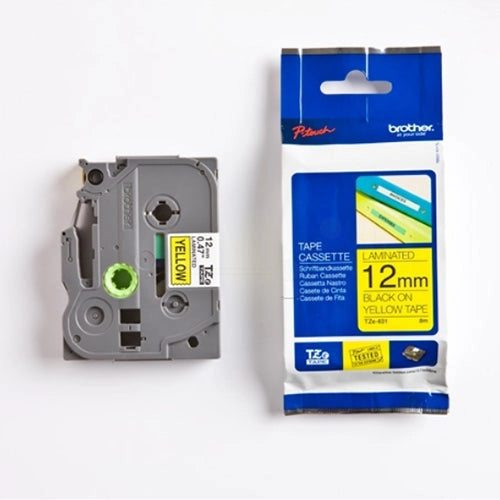 NASTRO LAMINATO COMPATIBILE Y/BK 12MMX8M