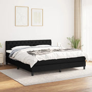 Giroletto a Molle con Materasso Nero 160x200 cm in Tessuto cod mxl 34614