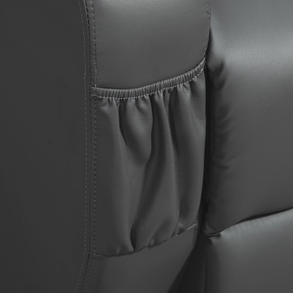 Poltrona relax elettrica con funzione massaggio, reclinabile fino a 165°, con telecomando e portabicchieri