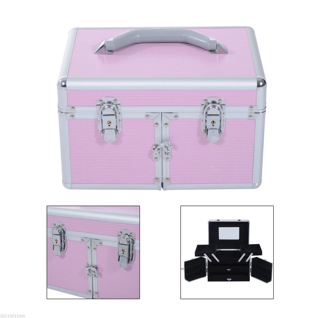 Borsa Trucco Organizzatore Professionale ¨C zephmum ¨C Alluminio 29x21x20cm