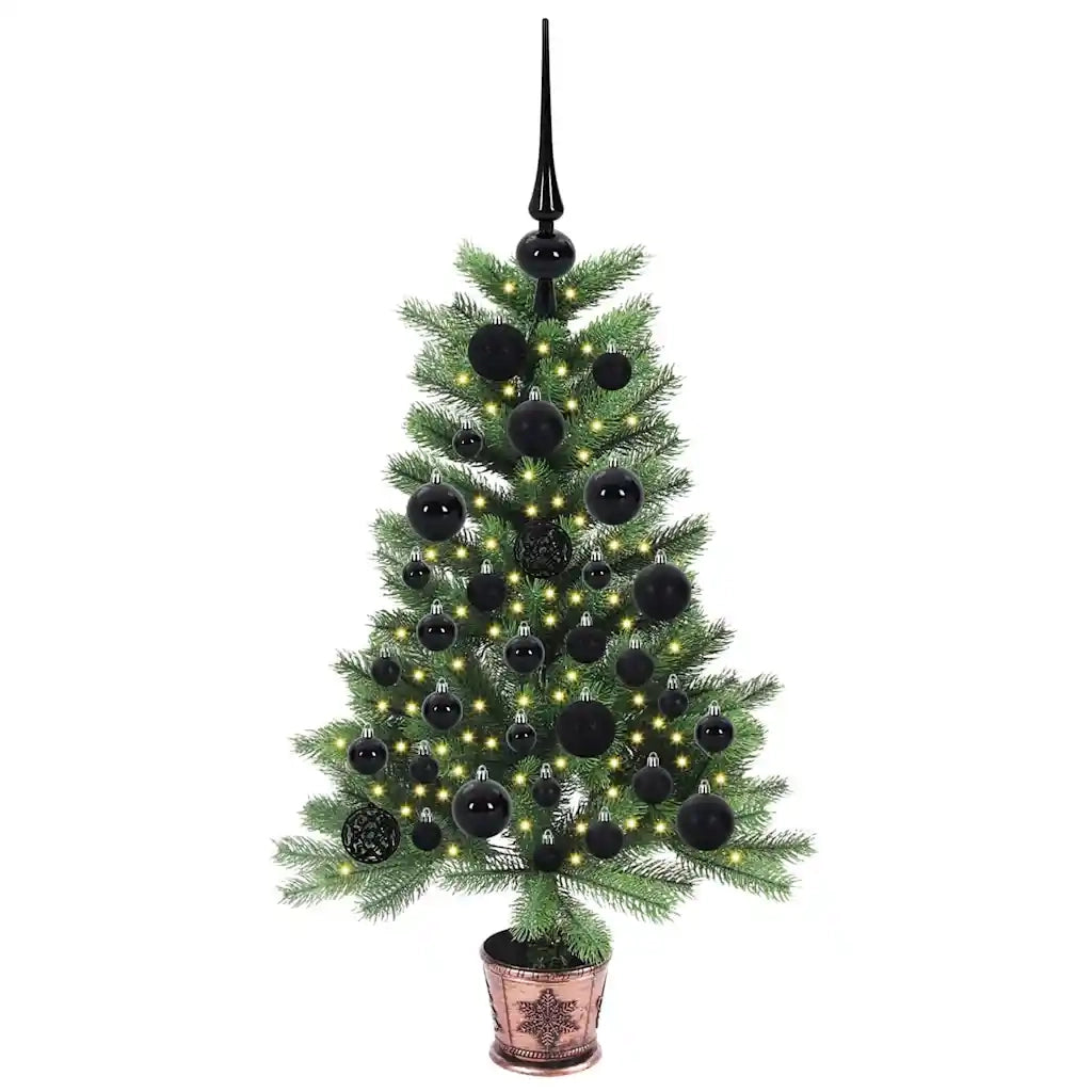 Albero di Natale con 150 LED con supporto Verde 90 cm PE 3396301