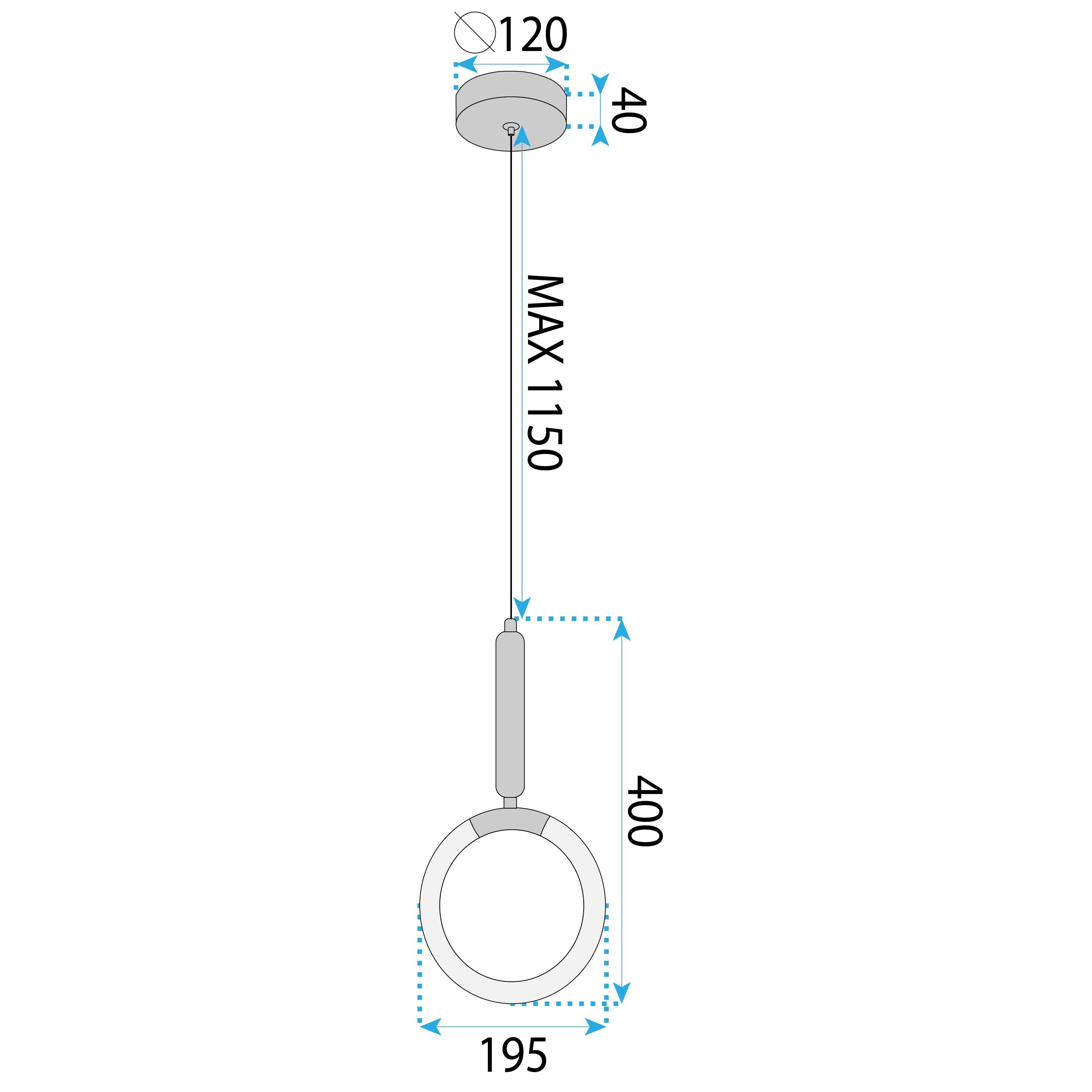 Lampada A Sospensione Led Lhj058-cp1 Brush Gold