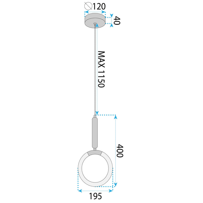 Lampada A Sospensione Led Lhj058-cp1 Brush Gold