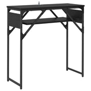 Tavolo Consolle | Tavolo d'Ingresso Rovere Nero 75x30x75cm Legno multistrato