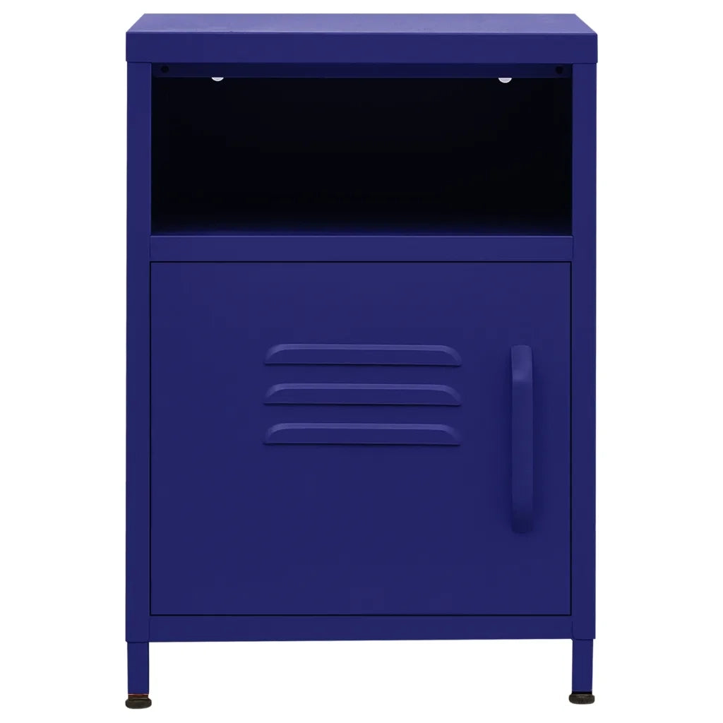 Comodino Blu Marino 35x35x51 cm in Acciaio cod mxl 30478