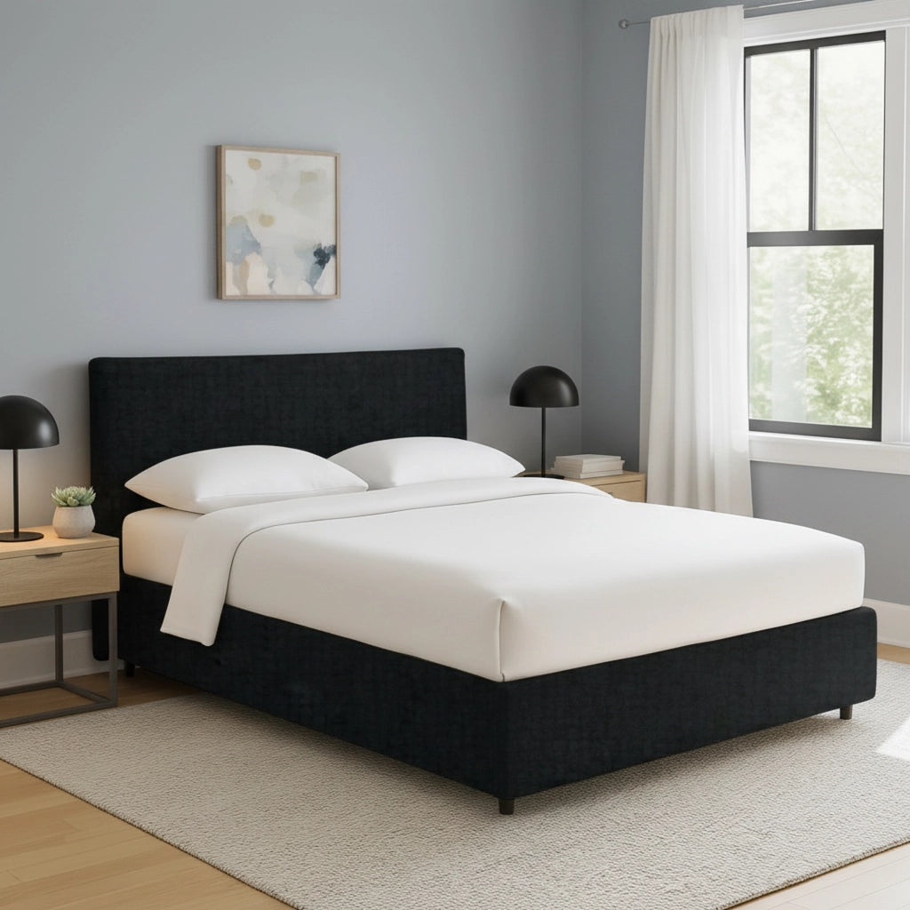 Staines, Letto Singolo Sfoderabile Made in Italy, Grigio Scuro