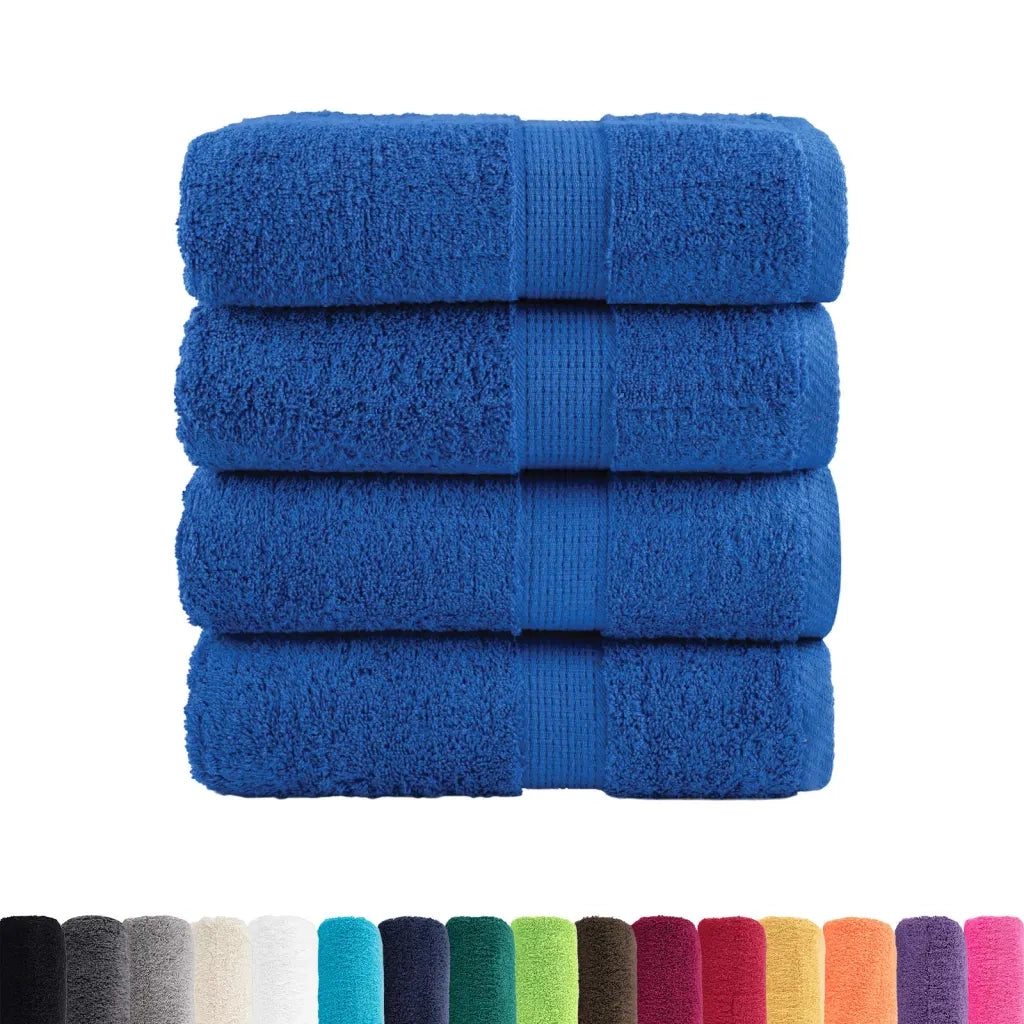 Asciugamani Premium SOLUND 4 pz Blu 30x30 cm 600 g/m² 137180