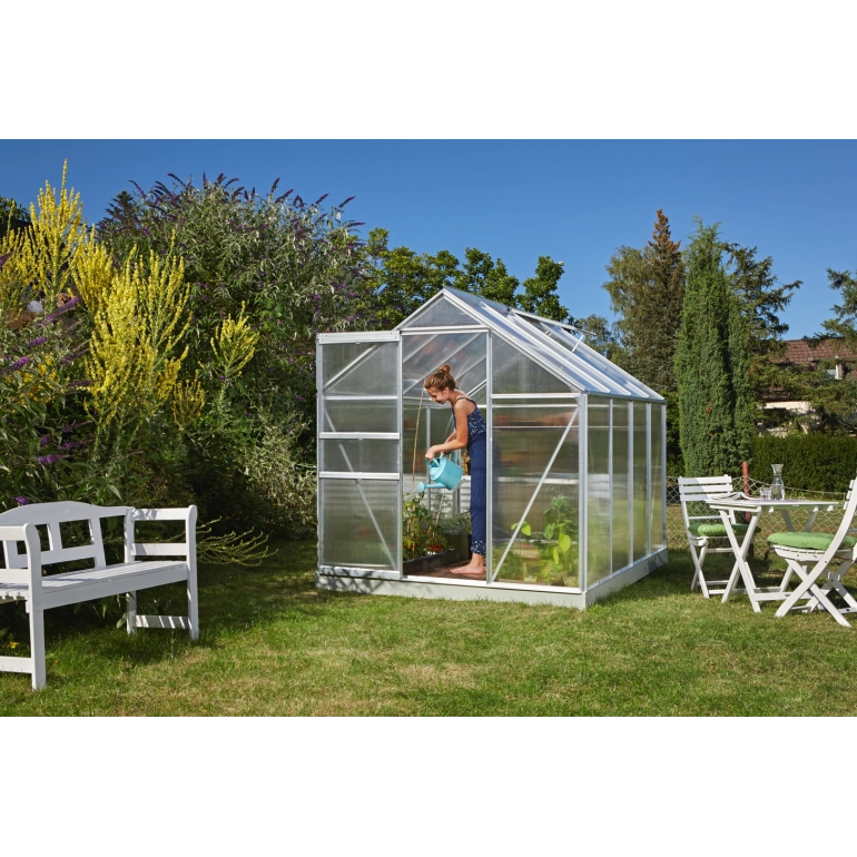 Serra Vitavia Comet 5000 in alluminio anodizzato e policarbonato alveolare 4mm,  195 x 257 H 197 cm Made in Germany