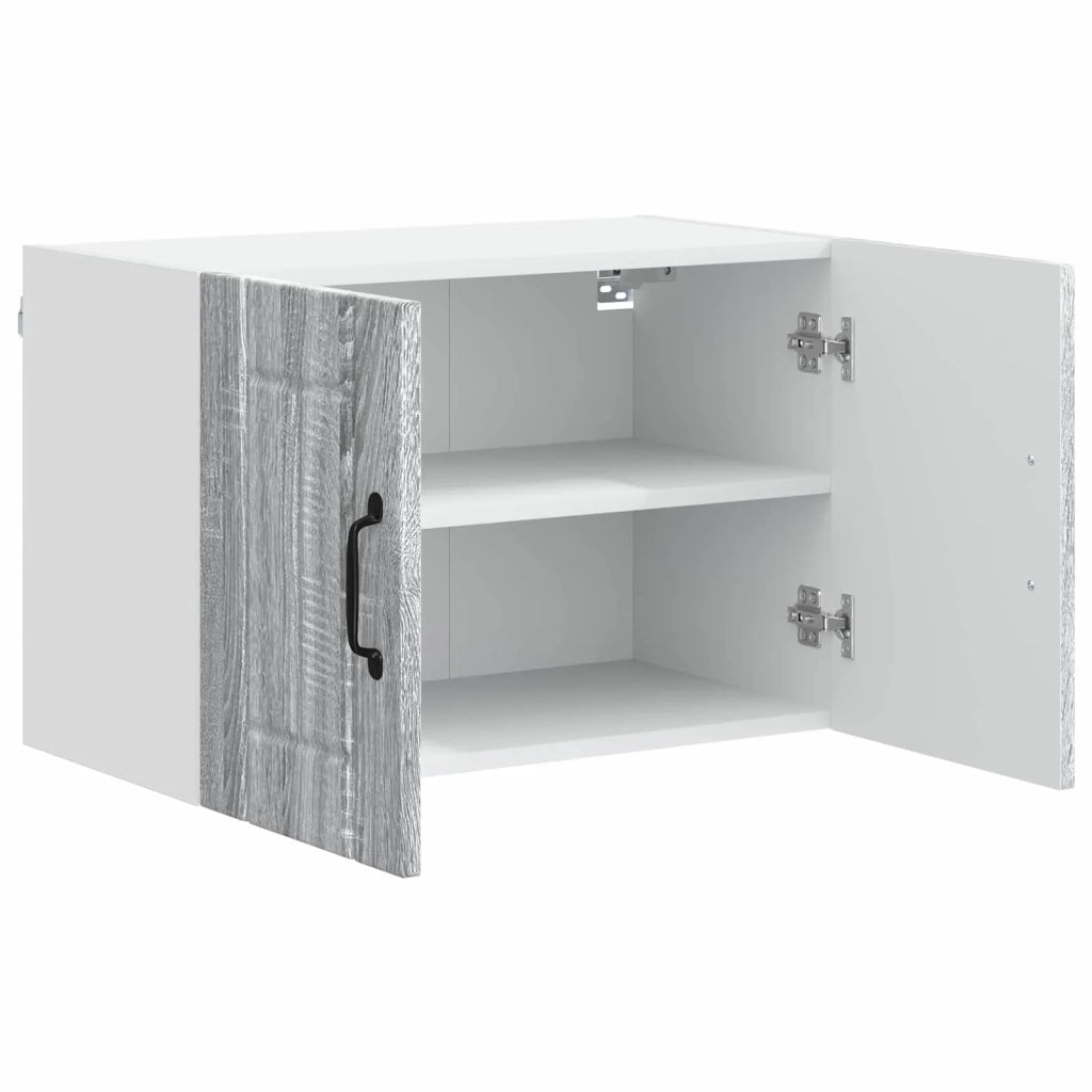 Armadi a pareti per cucina con porta Lucca 2 pcs Grigio Sonoma 884927