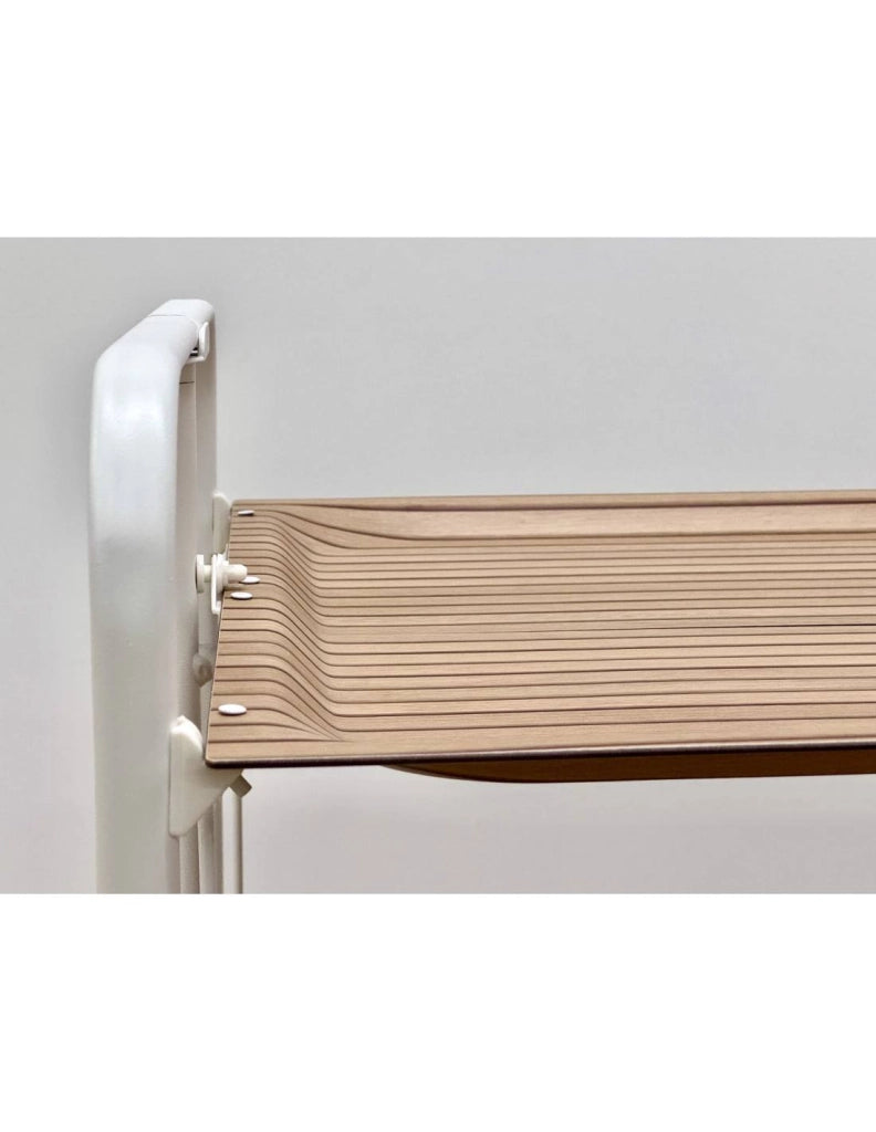Carrello da cucina pieghevole bianco con ruote BAUHAUS 2 ripiani