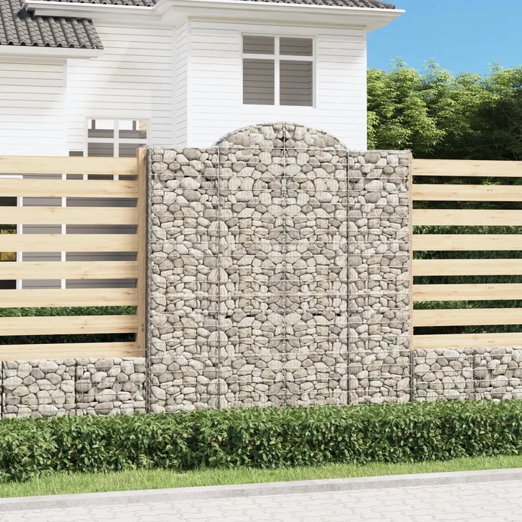 Cesto Gabbione ad Arco 200x30x220/240 cm Ferro Zincato 153491