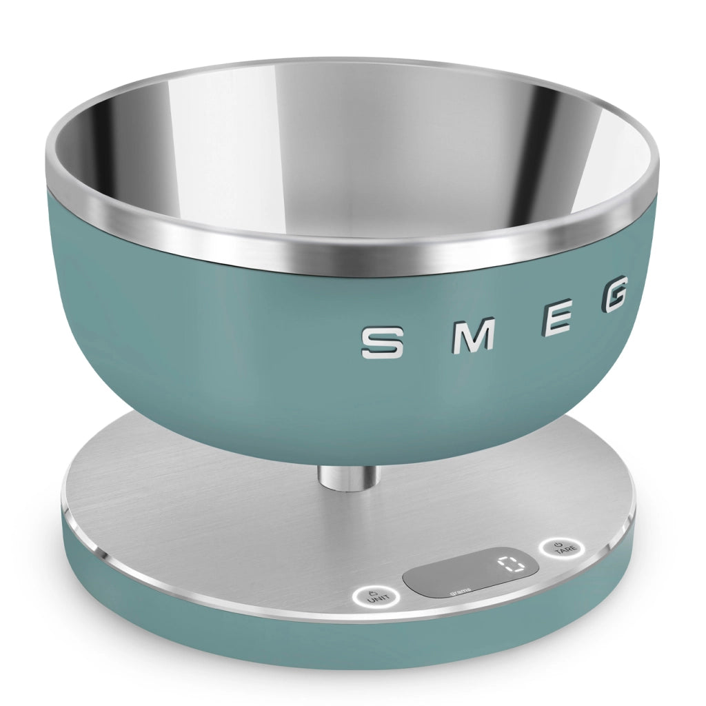 Smeg ksc01egmww bilancia da cucina digitale verde smeraldo, opaca estetica collezione