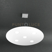 CLOUD SOSPENSIONE 5+2 LUCI TONDA BIEMISSIONE BIANCO 1128-S5 T+2-BI