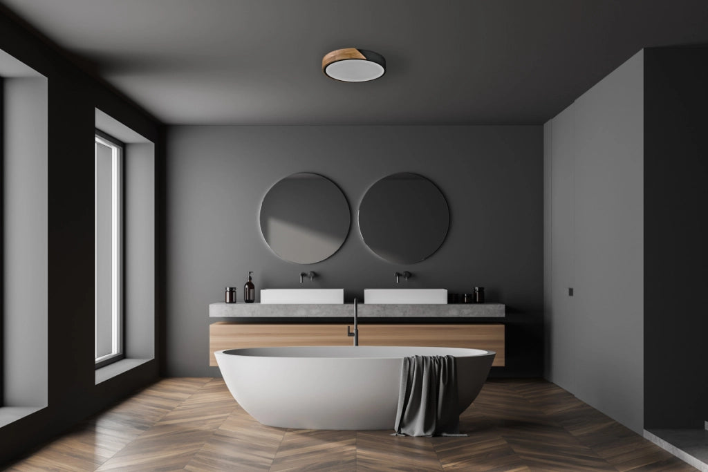 Plafoniera tonda Italux Nastro 32cm legno LED 24W 3000K