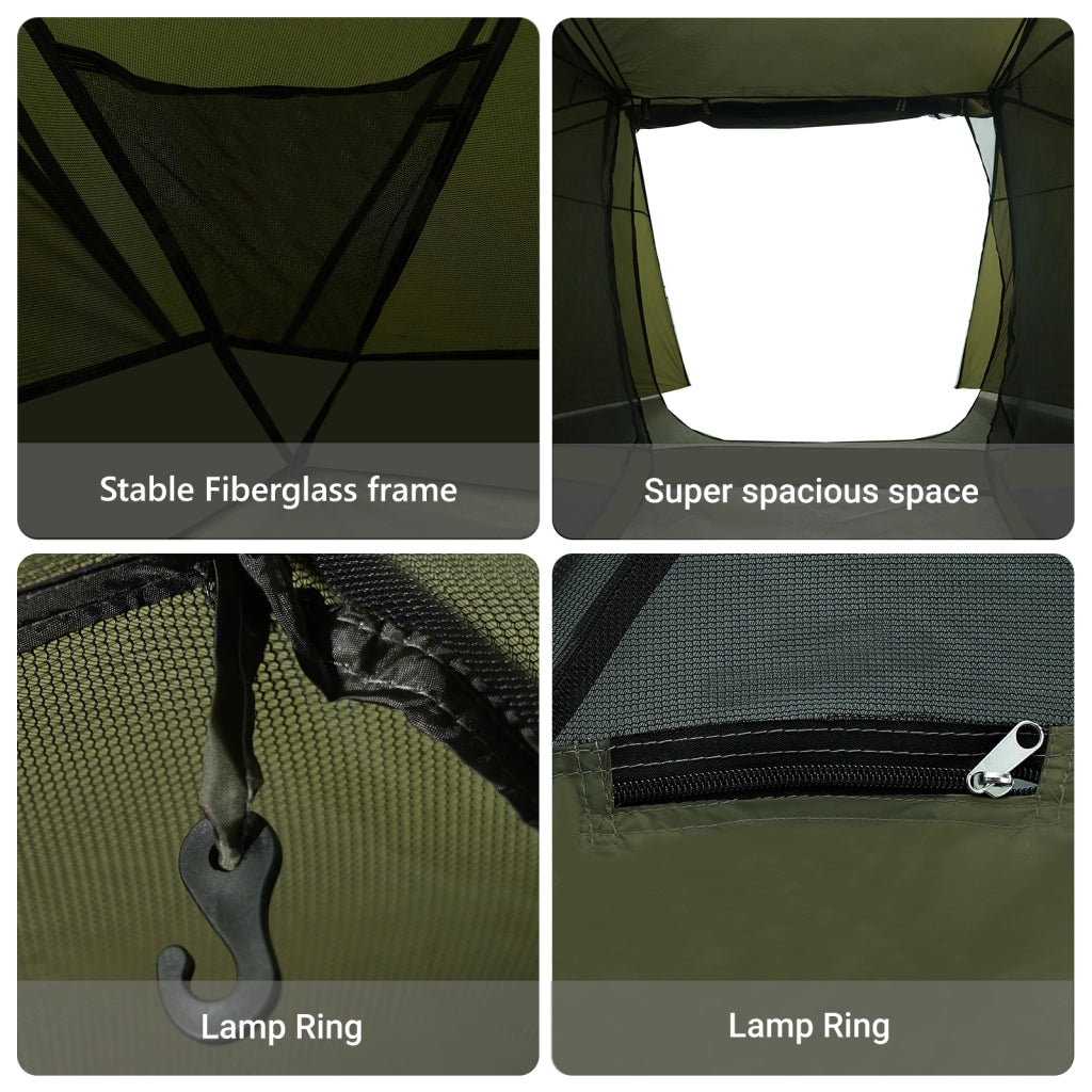 Tenda da pesca Verde oliva Poliestere 7-Persone Durevole