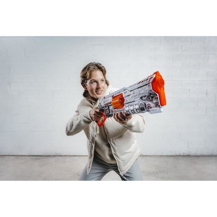 Blaster bloccabile - ZURU - XSHOT Skins Lock Gun - Blaster con combinazione di bloccaggio e canna rotante con 8 dardi