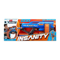 Blaster rotante - ZURU - XSHOT Insanity Mad Mega Barrel - Blaster con canna da 72 dardi e portata di 27 metri