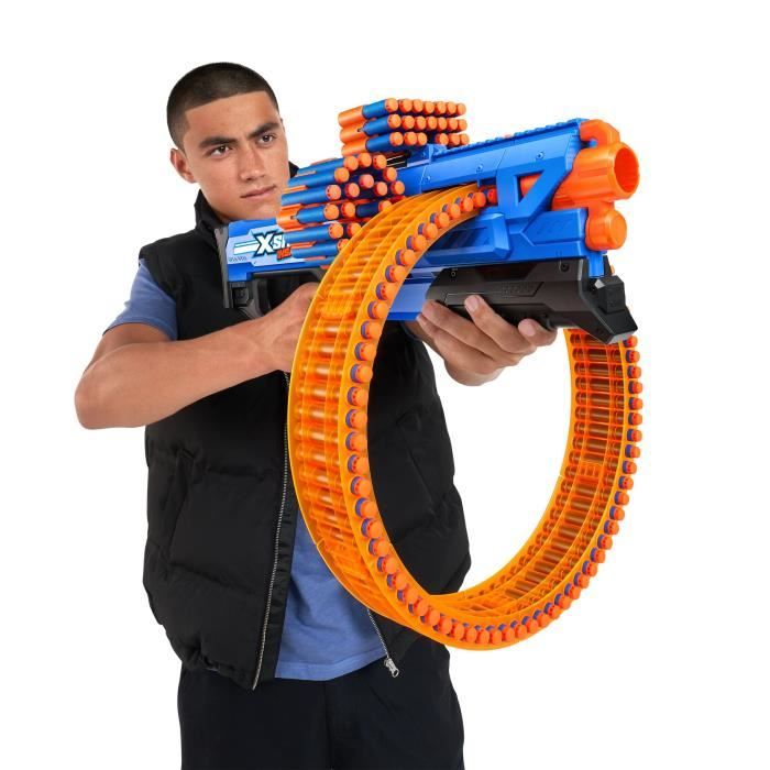 Blaster rotante - ZURU - XSHOT Insanity Mad Mega Barrel - Blaster con canna da 72 dardi e portata di 27 metri