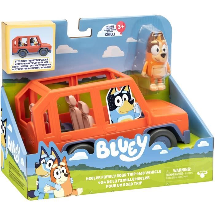 Bluey's Car - BLUEY - Veicolo familiare con statuetta Chilli e accessori