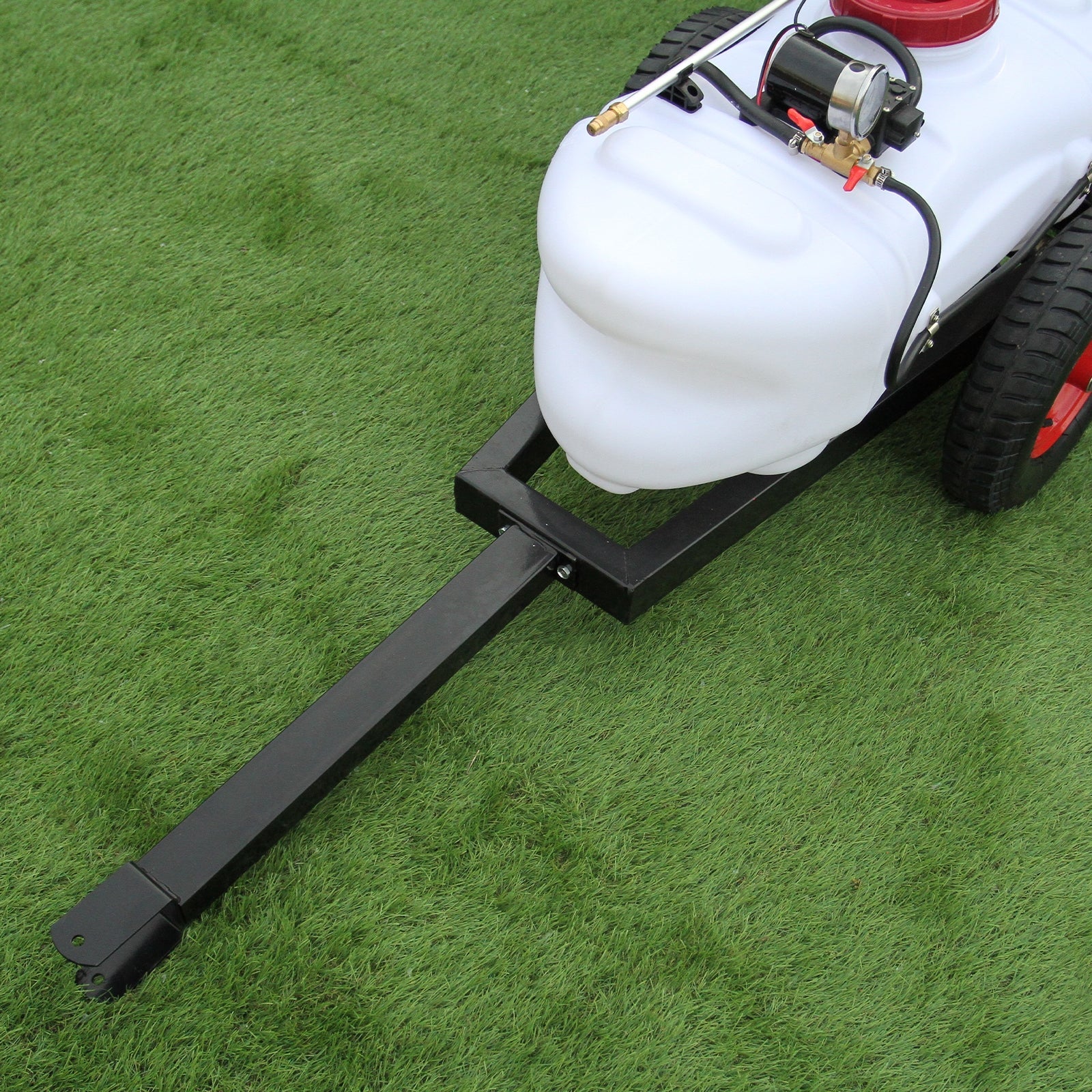 Polverizzatore per Moto Quad ATV con Rimorchio Carrello con Asta 6 Ugelli e Lancia a Mano Irroratore Spruzzatore per Fertilizzanti - 60 Litri