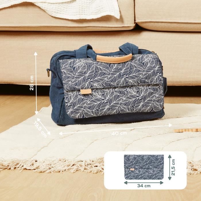 Borsa fasciatoio Day to Day Babymoov - Trendy e funzionale, Capacità 23 L, Molte tasche, 6 Accessori inclusi, Palmo