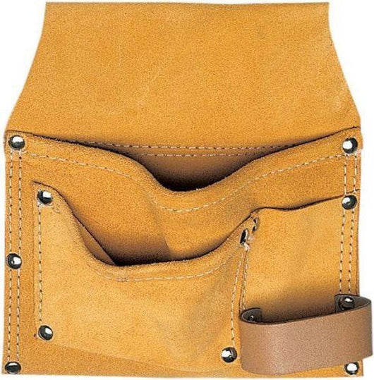 BORSA PER CARPENTIERE IN CROSTA MAURER 3 TASCHE + 1 ASOLA PER MARTELLO