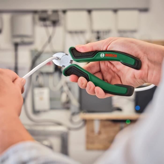 Bosch Home and Garden - Set di 3 pinze (universali, a becco lungo, taglio diagonale, resistenti, ergonomiche)