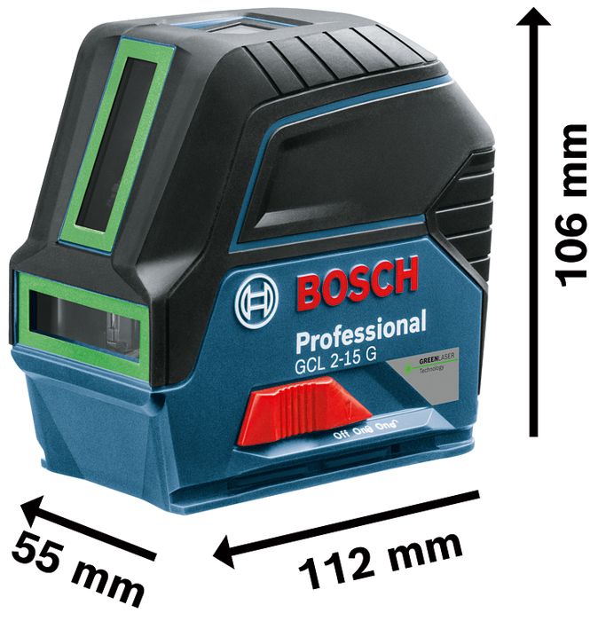 BOSCH PROFESSIONAL Livello laser combinato GCL 2-15 G set