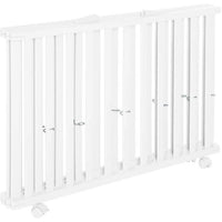 Box pieghevole per bambini - ROBA - LITTLE STARS - 75 x 100 cm - Altezza regolabile - 4 ruote frenate - Legno laccato bianco - Motivo a stelle