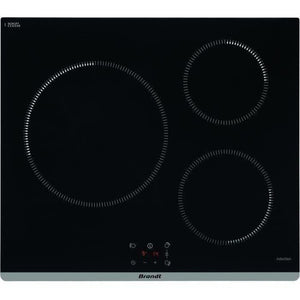 BRANDT TI364B - Piano cottura a libera installazione - 3 zone - 3600 W - L60 cm - Nero