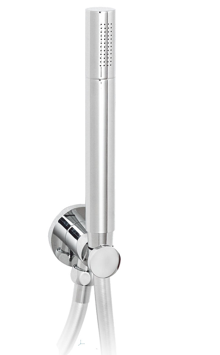 Doccetta Rotonda per Doccia Soffione Acciaio Cromo Moderno Top Line Metaform