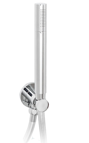 Doccetta Rotonda per Doccia Soffione Acciaio Cromo Moderno Top Line Metaform