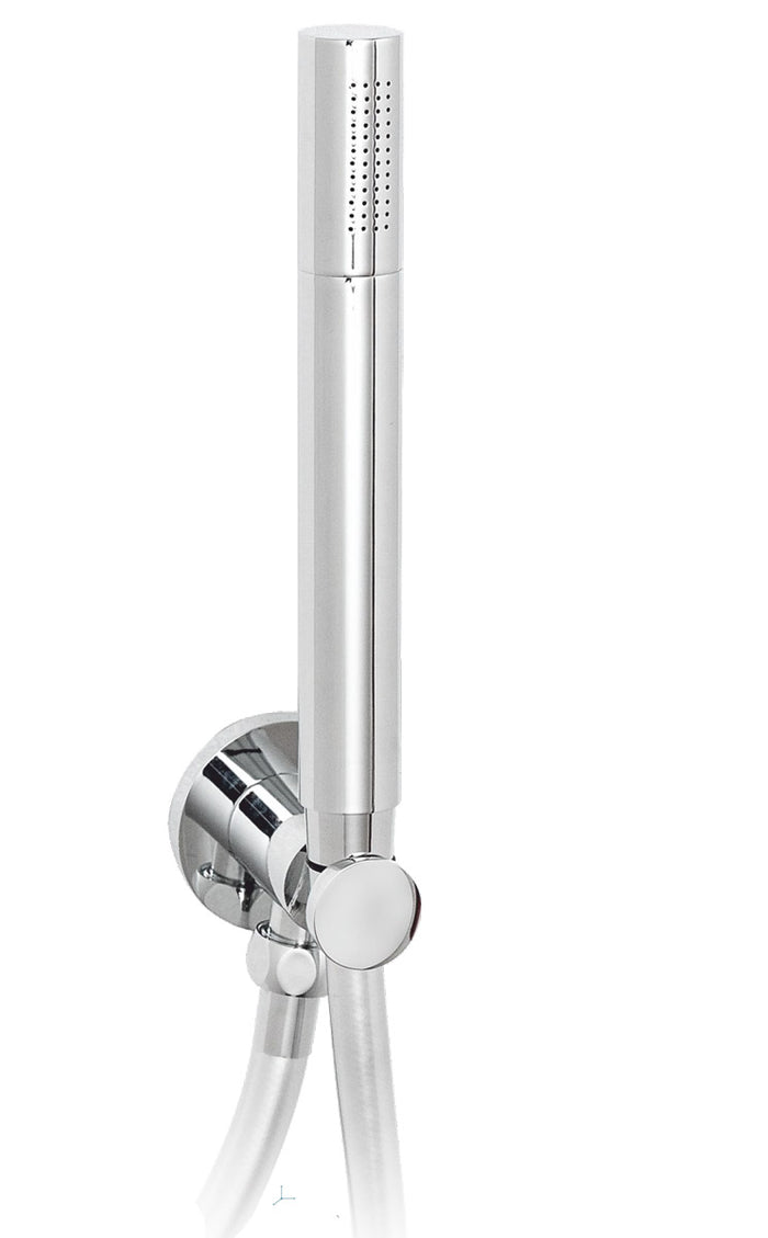 Doccetta Rotonda per Doccia Soffione Acciaio Cromo Moderno Top Line Metaform