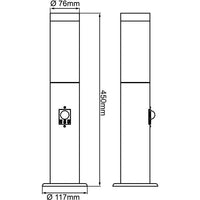 BRILLIANT - DODY Paletto da esterno - sensore incluso - colore nero - metallo/plastica E27 LED 1x10W