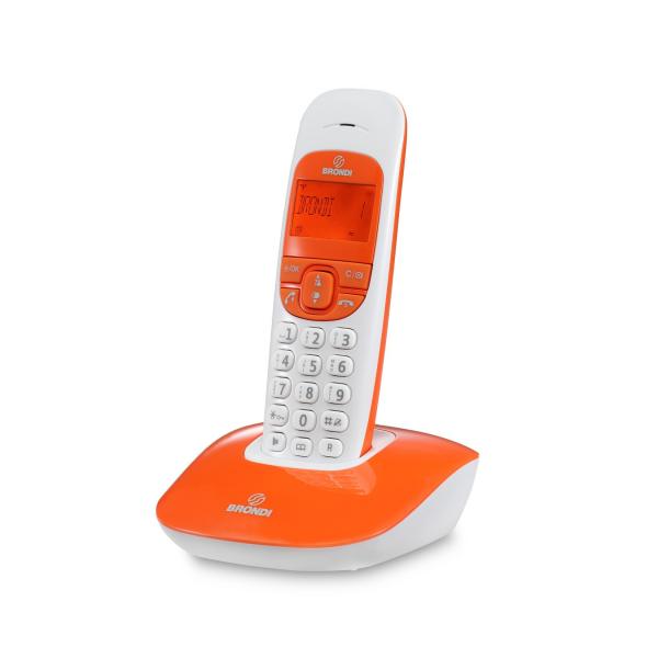 BRONDI NICE (BIANCO/ARANCIO) - TELEFONO CORDLESS SINGOLO - VIVAVOCE