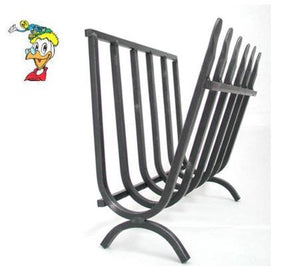 BRUCIALEGNA CULLA FERRO BATTUTO BRUCIA LEGNA PER CAMINETTO CAMINO FUOCO 50X20X36