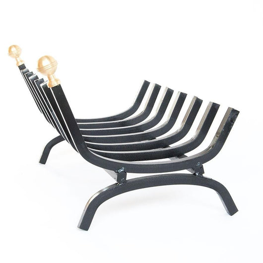 BRUCIALEGNA PESANTE FERRO BATTUTO BRUCIA LEGNA PER CAMINETTO CAMINO FUOCO 50CM