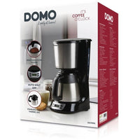 Caffettiera a filtro - DOMO - DO709K - 1000 W - 1 L - 8 tazze - Schermo LCD - Timer 24 ore - Acciaio inossidabile