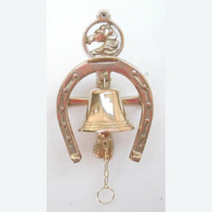 CAMPANA CAMPANELLO OTTONE FERRO DI CAVALLO PER PORTA PORTONE AGRITURISMO
