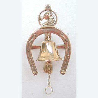 CAMPANA CAMPANELLO OTTONE FERRO DI CAVALLO PER PORTA PORTONE AGRITURISMO