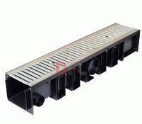 CANALETTA DRENAGGIO ACQUE C/GRIGLIA IN GHISA D400 100X25H21 'PROMAX200'+VITI