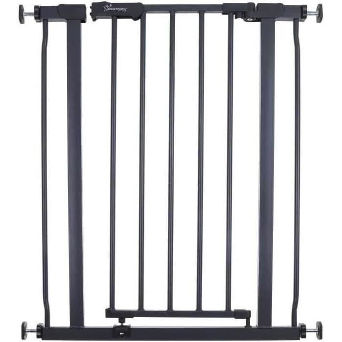 Cancelletto di sicurezza - DREAMBABY - AVA - Montaggio a pressione - 61-68 x 75 cm - Doppia chiusura - Antracite