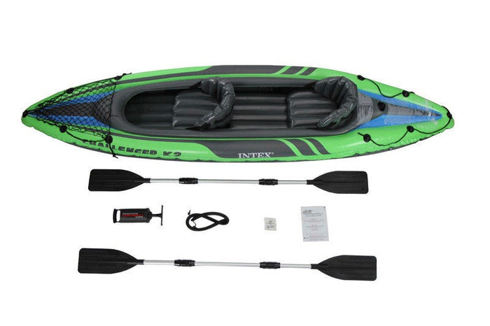 CANOA KAYAK GONFIABILE CHALLENGER K2 INTEX 2 POSTI CM. 351x76x38H