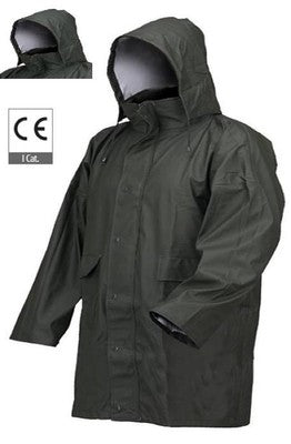 CAPPOTTO GIACCA GIUBBOTTO GIACCONE IMPERMEABILE CAPPUCCIO E TASCHE LLUVIA