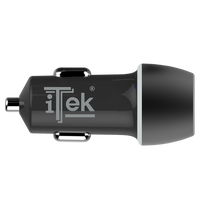 Caricabatteria per auto da 42W- 6A(2x3A) con 2 porte: PD+QC3.0- Smart IC