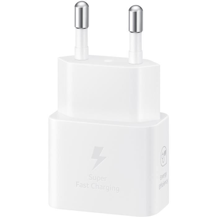 Caricabatterie rapido SAMSUNG Sector - USB C da 25 W (con cavo) - Bianco