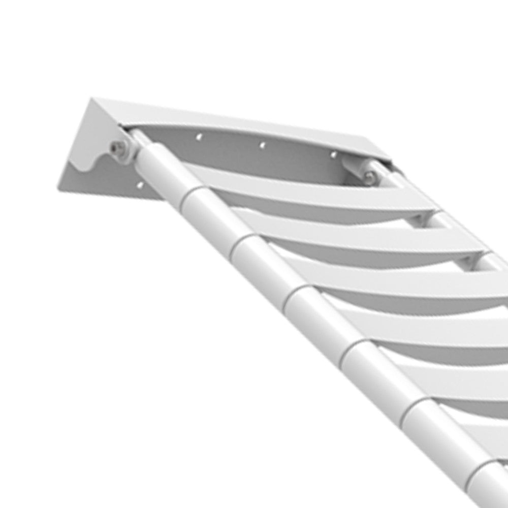 Seggiolino ribaltabile per vasca con doghe, in inox con rivestimento nylon