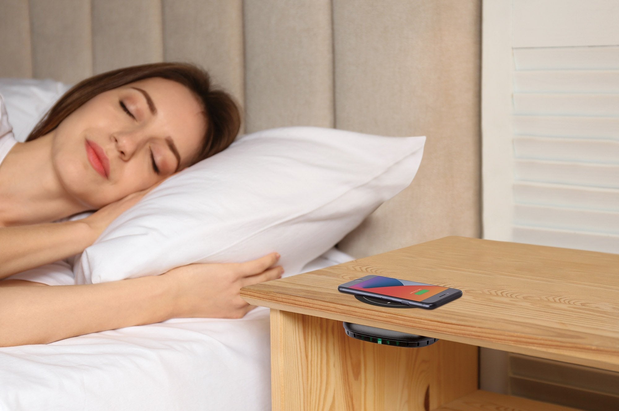 Caricatore Wireless Rapido da Sotto Scrivania 10W